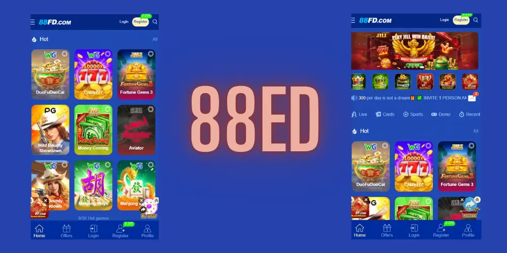 88ED game APK download page displayed on Android mobile screen