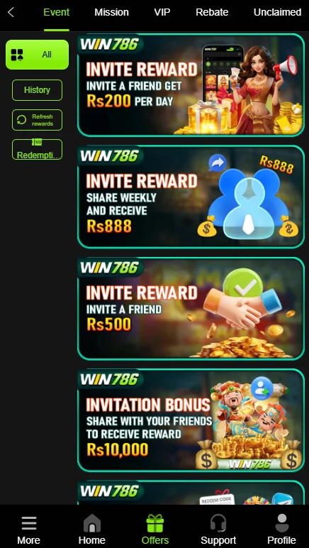 Win786 Game Features